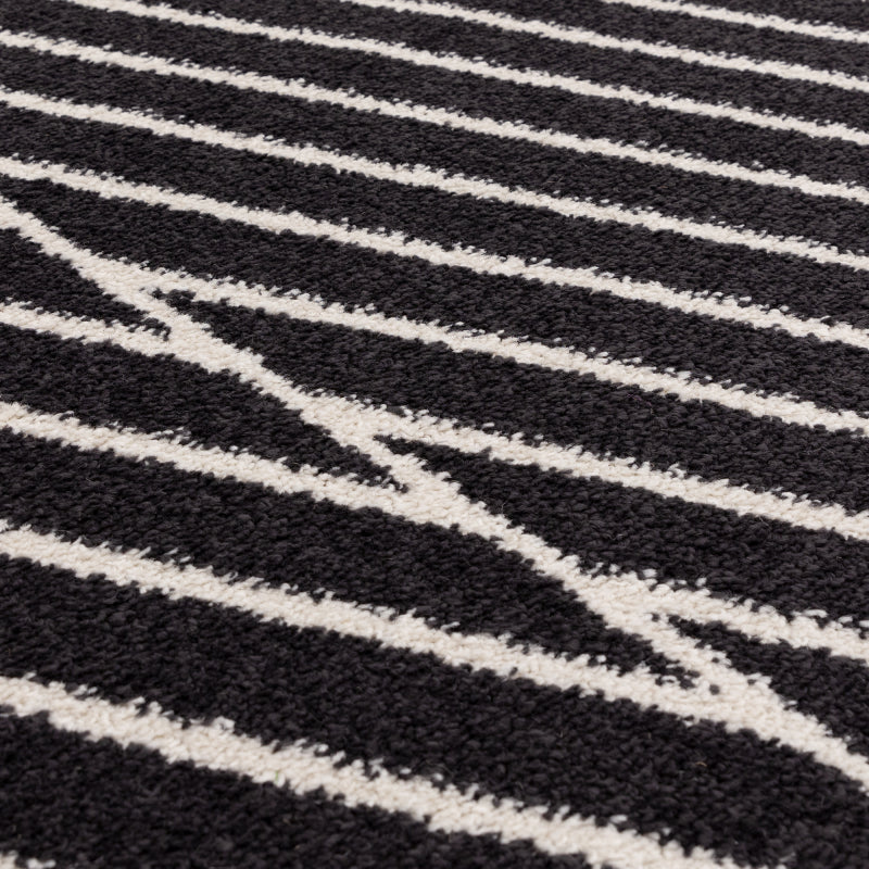 Muse Black Linear Rug MU10 Rug - Image 3