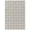 Antibes An03 White/Grey Grid Rug