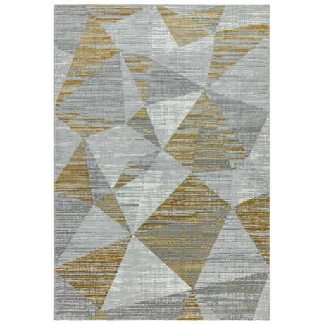 Orion Or12 Blocks Yellow Rug