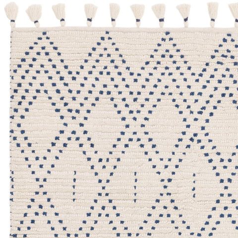 Nepal Cream/Blue Diamond Rug