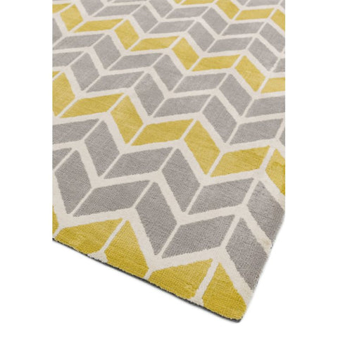 Arlo AR06 Chevron Lemon / Grey Rug - Image 3