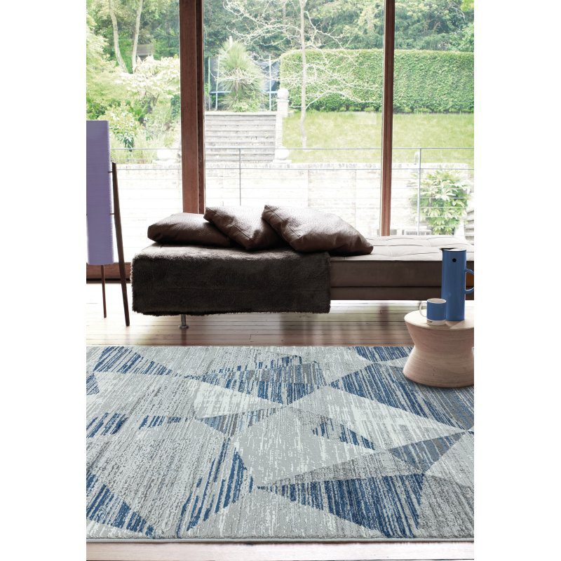 Orion Or14 Blocks Blue Rug