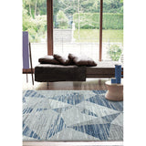 Orion Or14 Blocks Blue Rug