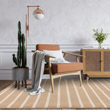 Global Cream Stripe Rug - Image 5