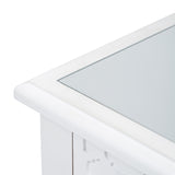 Casablanca White 2-Drawer Bedside Cabinet - DSP