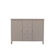 Lindon 2 Door 3 Drawer Taupe Sideboard with Nickel Handles