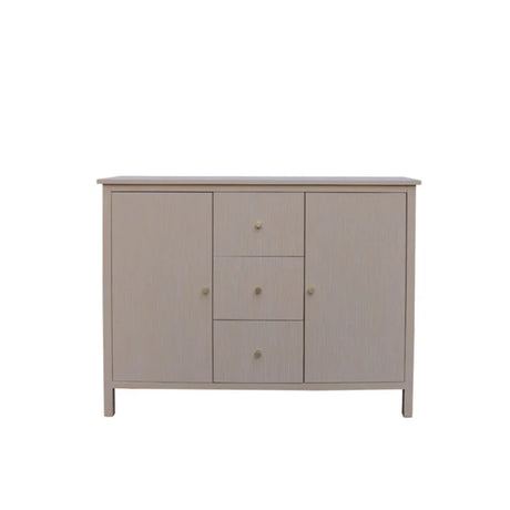 Lindon 2 Door 3 Drawer Taupe Sideboard with Nickel Handles