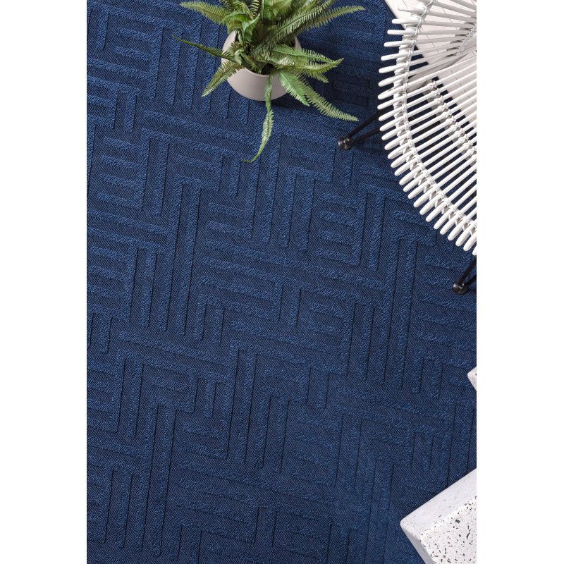 Antibes An05 Blue Linear Rug
