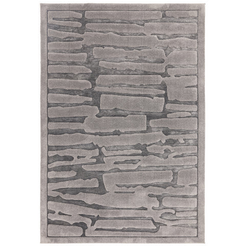 Valley Charcoal Path Rug - Image 1