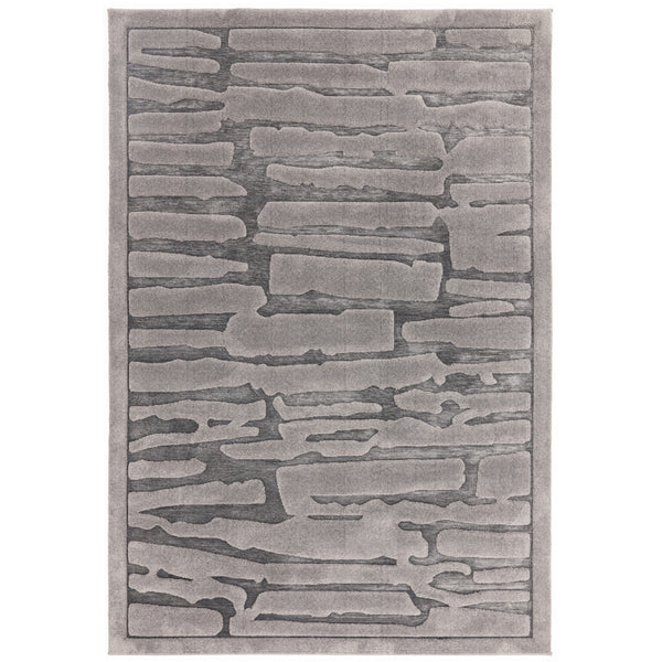 Valley Charcoal Path Rug - Image 1