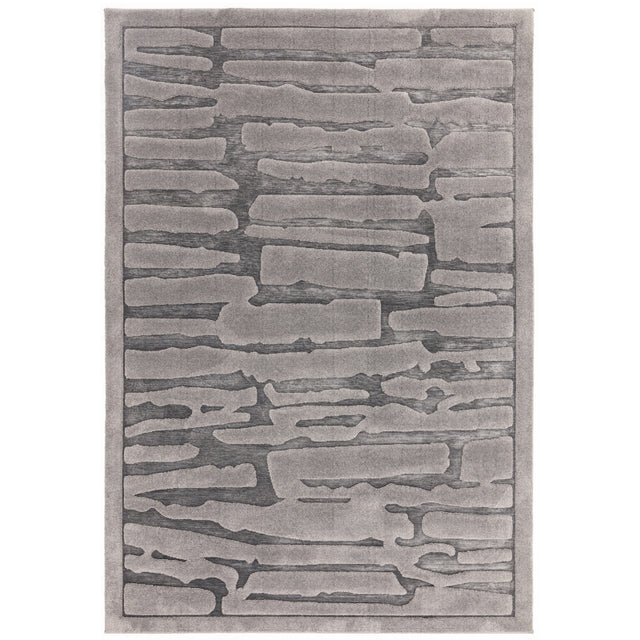 Valley Charcoal Path Rug - Image 1