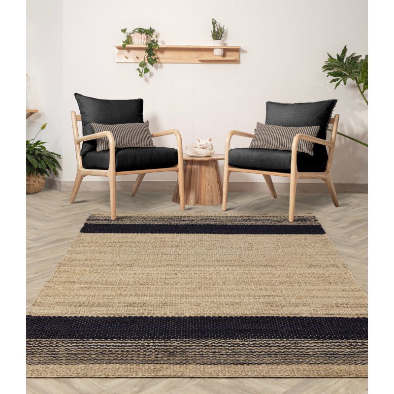 Cedar Charcoal / Natural Rug