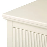 Lindon 2 Drawer Bedside Cabinet White with Gold Handles