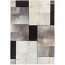 Xylo Hand Sewn Cowhide Mono Cross Stitch Rug - Image 1
