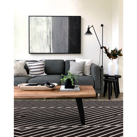 Muse Black Linear Rug MU10 Rug - Image 4