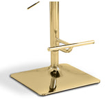 Eris Black Velvet Bar Stool with Gold Legs