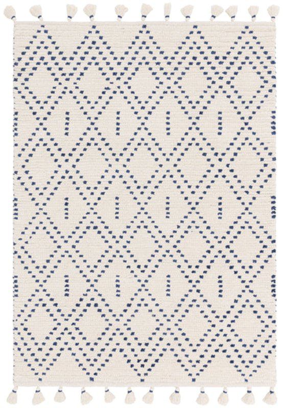 Nepal Cream/Blue Diamond Rug