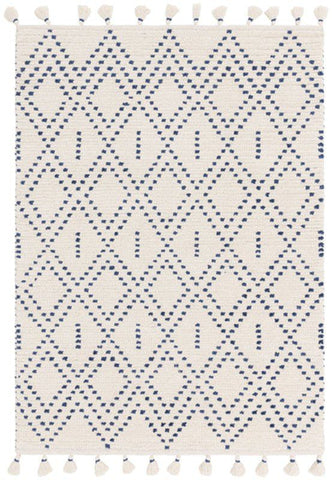 Nepal Cream/Blue Diamond Rug