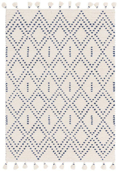 Nepal Cream/Blue Diamond Rug