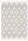 Nepal Cream/Blue Diamond Rug Rug - Image 1