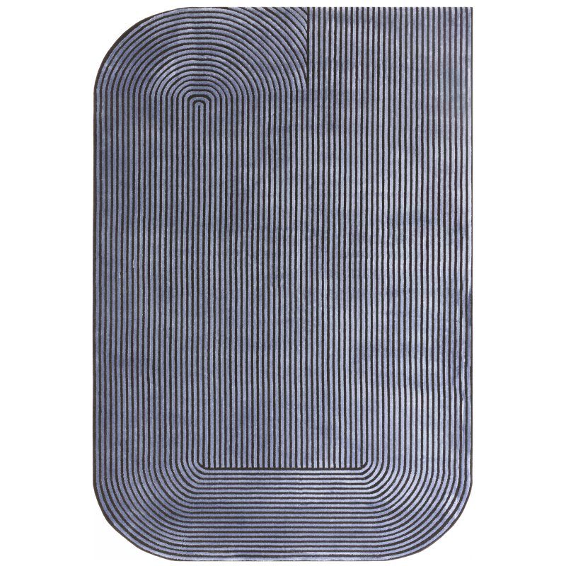 Kuza Shape Black / Navy Rug