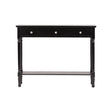 Delta Medium Black 3 Drawer Console Table with Ball Design Handle
