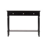 Delta Medium Black 3 Drawer Console Table with Ball Design Handle