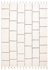 Nepal Cream/Black Tile Rug