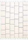 Nepal Cream/Black Tile Rug Rug - Image 1