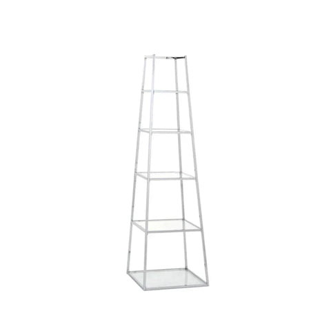 Logan Steel & Clear Glass 5-Tier Ladder Display Unit