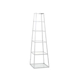 Logan Steel & Clear Glass 5-Tier Ladder Display Unit