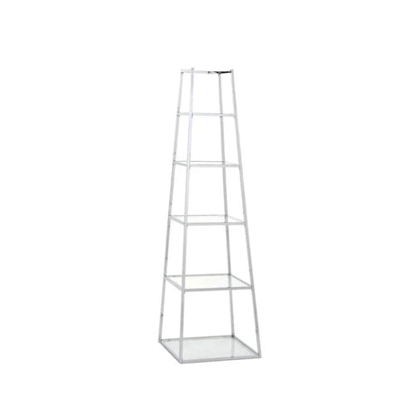 Logan Steel & Clear Glass 5-Tier Ladder Display Unit