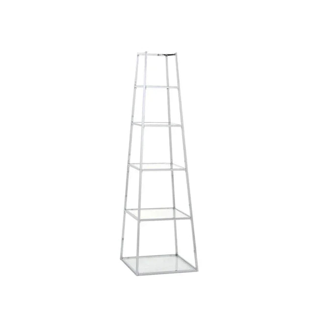 Logan Steel & Clear Glass 5-Tier Ladder Display Unit
