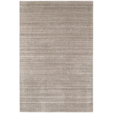Beige textured area rug with horizontal woven stripe pattern