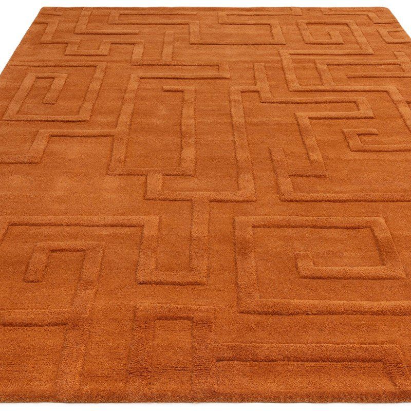 Maze Rust Rug