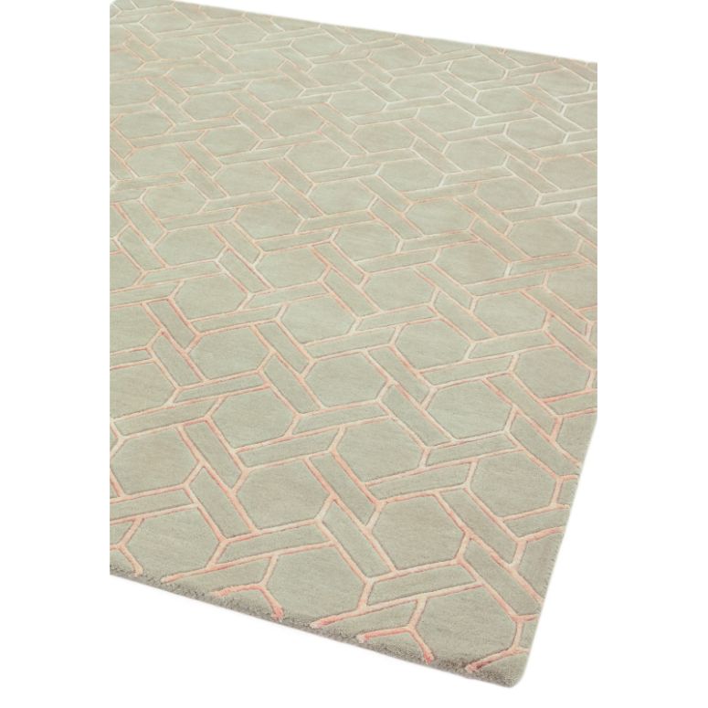 Nexus Fine Lines Silver/Pink Rug - Image 2