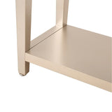 Elon 1-Drawer Telephone Table Gold with Clear Mirror Top