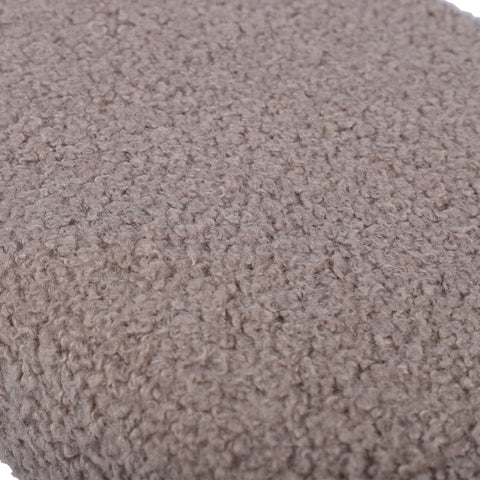 Beige Boucle Bench with Gold Legs - KD