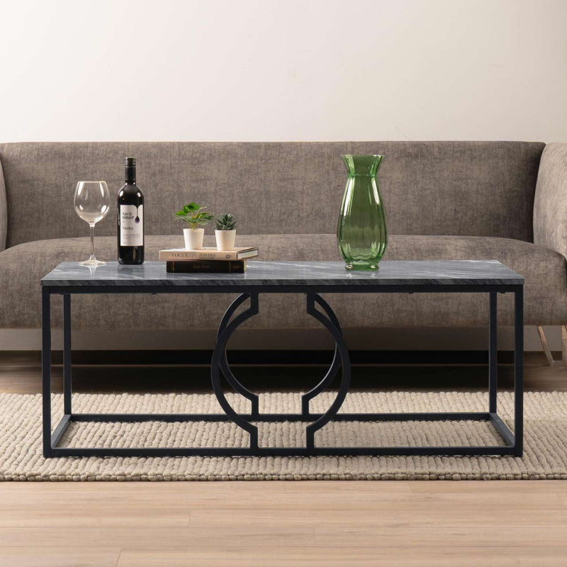 Alora Black Metal Coffee Table - KD