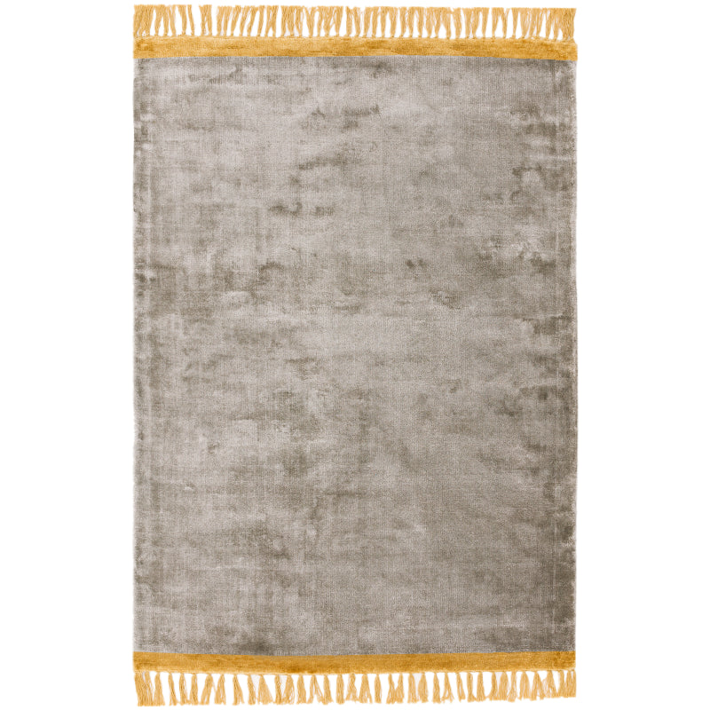Elgin Silver/ Mustard Border Rug - Image 1