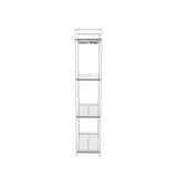 Harry 160cm Chrome & Clear Glass 4-Tier Display Unit - KD