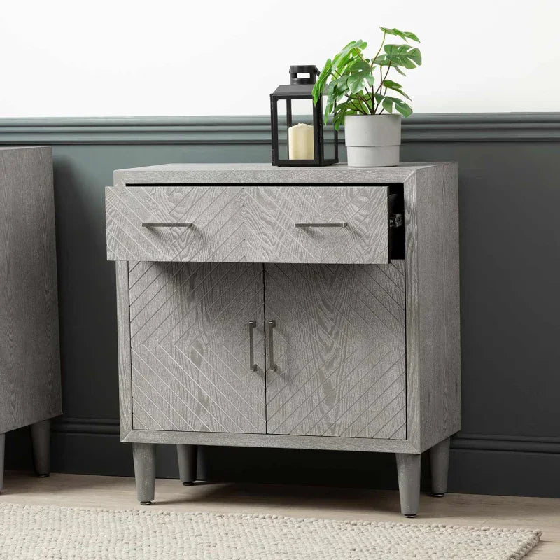 Venus 1 Drawer 2 Door Cabinet Grey