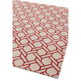 Nexus Fine Lines Silver/Red Rug - Image 2