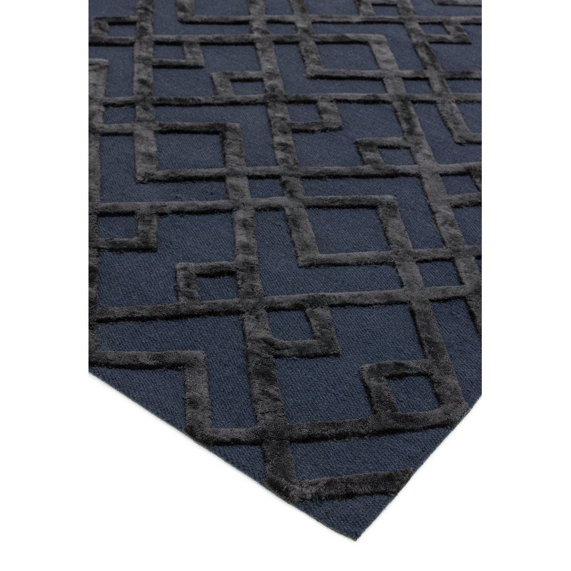 Dixon Black Trellis Rug