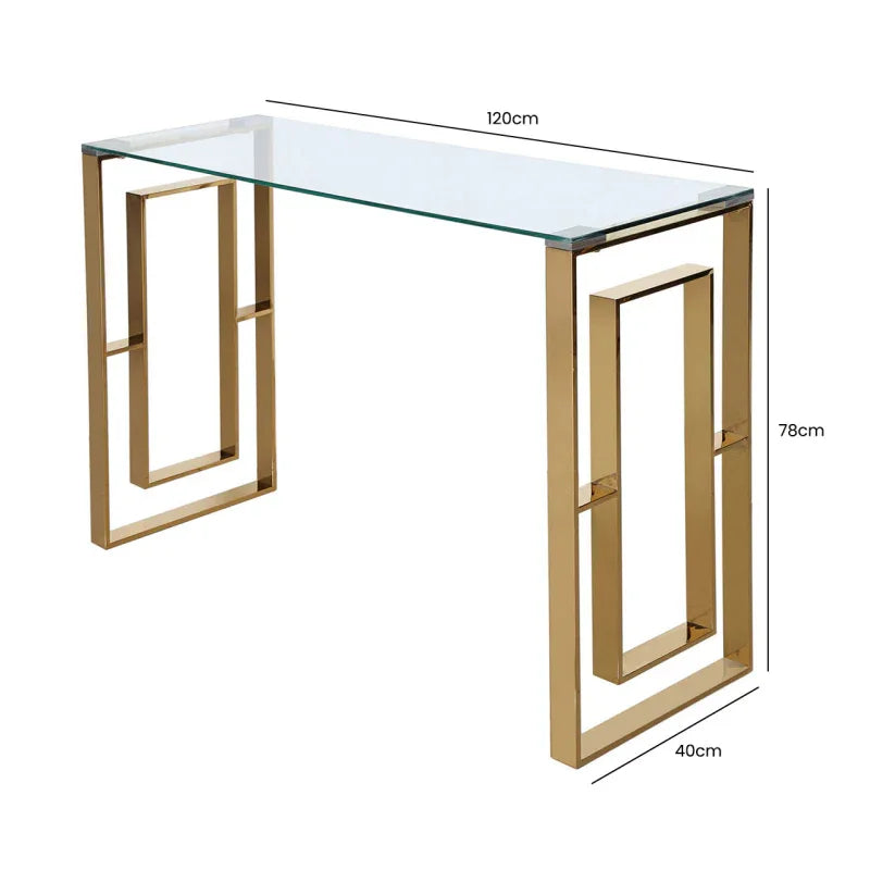 Apex Gold Metal Console Table