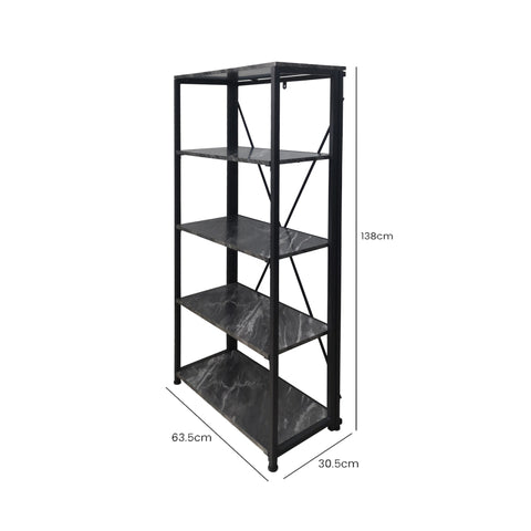 Alora 138cm 5-Tier Black Display Unit