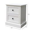 Elise 2 Drawer Bedside Cabinet Pearl White