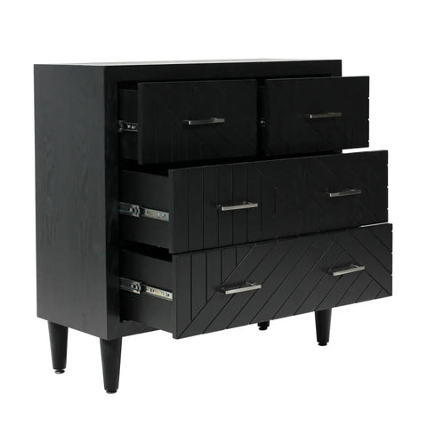 Solano 4-Drawer Black Chest - KD Legs