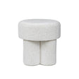 47.5cm Ivory Chenille Round Stool