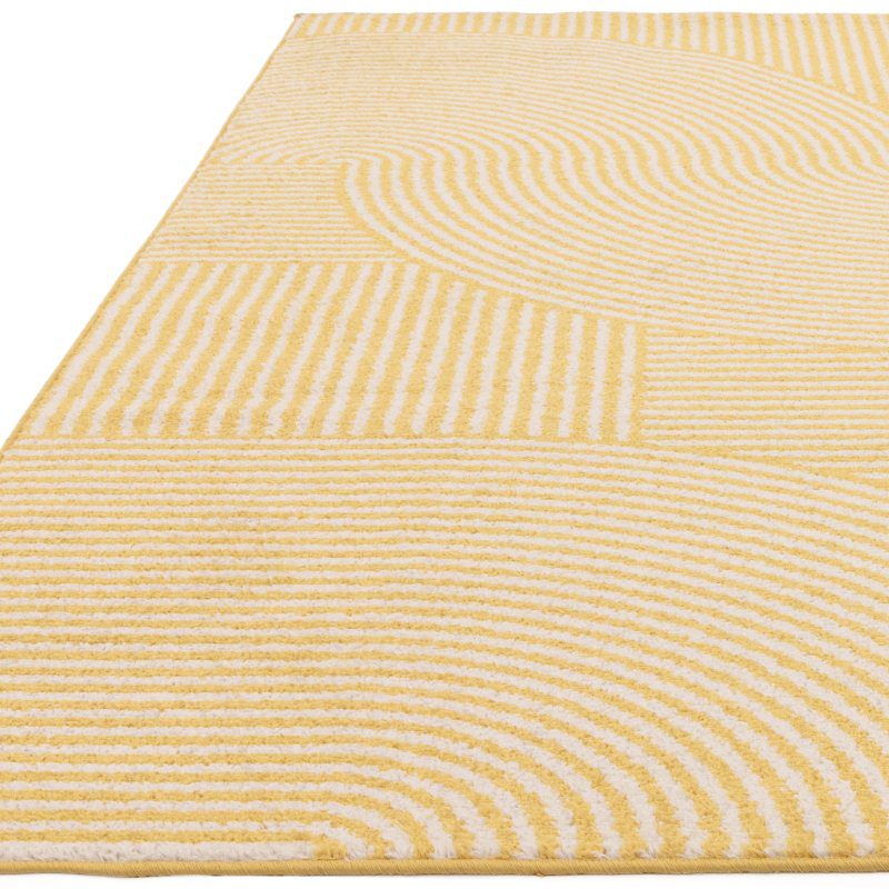 Muse Yellow Geometric Mu18 Rug
